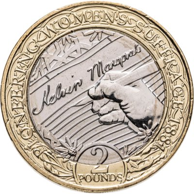 купить Остров Мэн 2 фунта 2021 "140 лет женскому избирательному праву - Маргарет Келвин"