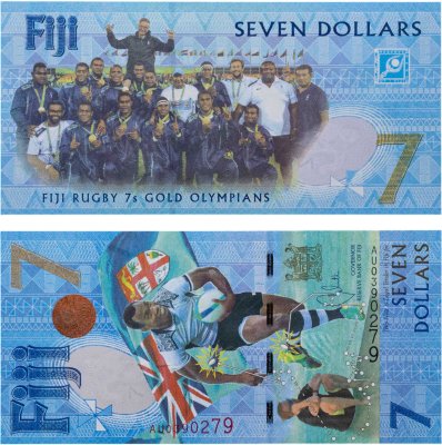 купить Фиджи 7 долларов 2017 "Олимпийские чемпионы по Регби"