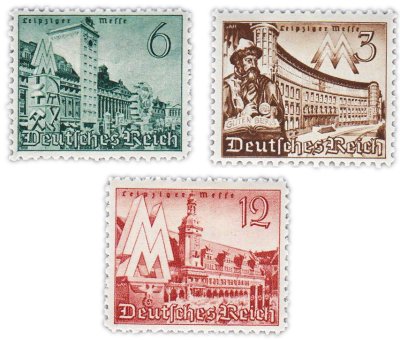 купить Германия, Третий Рейх набор из 3 марок 1940 "Лейпцигская весенняя ярмарка"