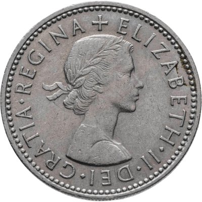 купить Великобритания 1 шиллинг (shilling) 1959 Английский герб - 3 льва внутри коронованного щита