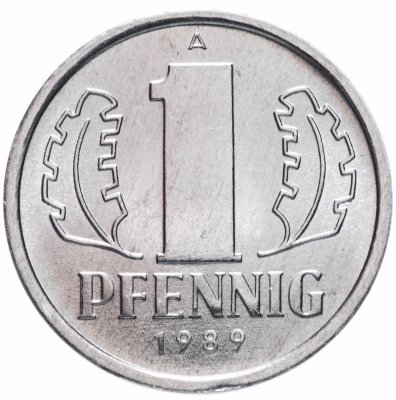 Купить Германия (ГДР) 1 пфенниг (pfennig) 1989