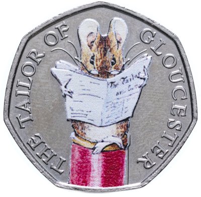 купить Великобритания 50 пенсов (pence) 2018 "Глостерский портной" с цветным покрытием