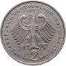 Купить Германия 2 марки 1992 A Курт Шумахер, 30 лет Федеративной Республике (1949-1979) знак монетного двора: "A"