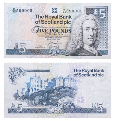 купить Шотландия 5 фунтов 2005