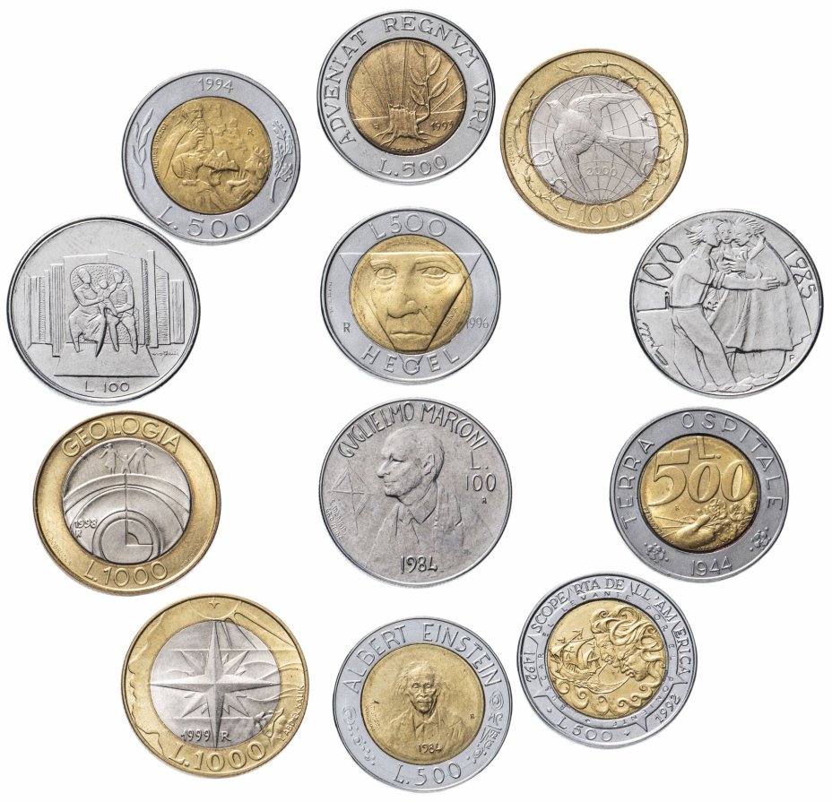 купить Сан-Марино набор из 12 монет 1976-2000