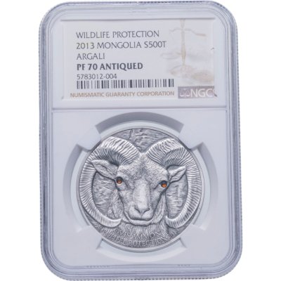 купить Монголия 500 тугриков 2013 "Баран Архар", в слабе