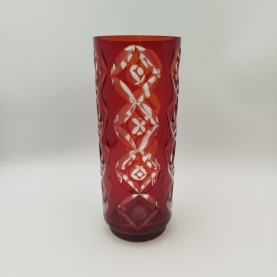 купить Ваза для цветов "Орнамент", автор А. Храмов, стекло, алмазная грань, Первомайский стекольный завод, СССР, 1960-1990 гг.