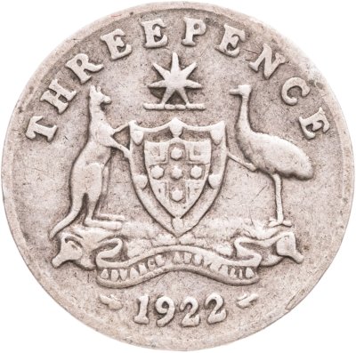 купить Австралия 3 пенса (pence) 1922