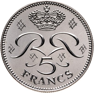 купить Монако 5 франков (francs) 1976