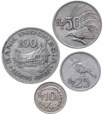 купить Индонезия, набор из 4 монет 1971-1978