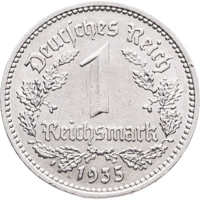 купить Германия, Третий рейх 1 рейхсмарка (reichsmark) 1935 A