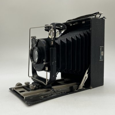 купить Фотоаппарат пластиночный "Фотокор-1" в оригинальном кофре с пластинами в комплекте, металл, стекло, кожа, искусственная кожа, Государственный оптико-механический завод имени ОГПУ (ГОМЗ), СССР, 1930-1941 гг.