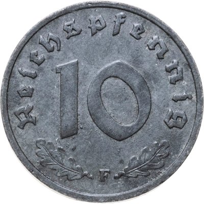 купить Германия, Третий рейх 10 рейхспфеннигов (reichspfennig) 1944 F