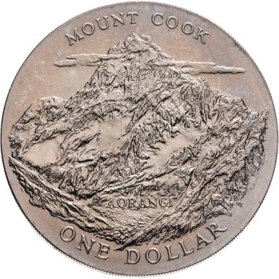 купить Новая Зеландия 1 доллар (dollar) 1970 "Гора Кука"