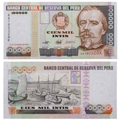 купить Перу 100000 инти 1989