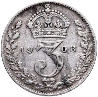 купить Великобритания 3 пенса (pence) 1908
