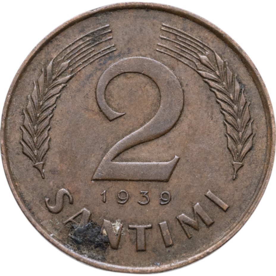 Купить Латвия 2 сантима (santimi) 1939