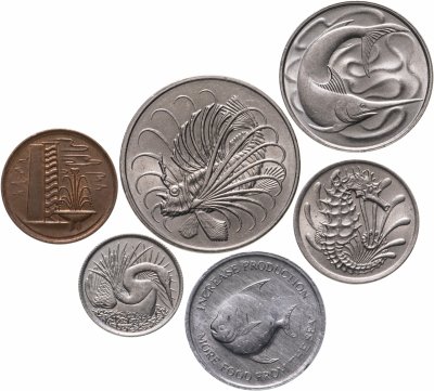 купить Сингапур, набор монет 1967-1981 (6 монет)