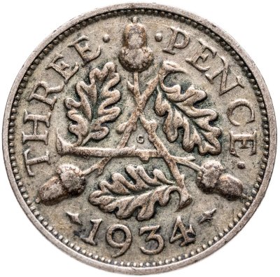 купить Великобритания 3 пенса (pence) 1934 Георг V