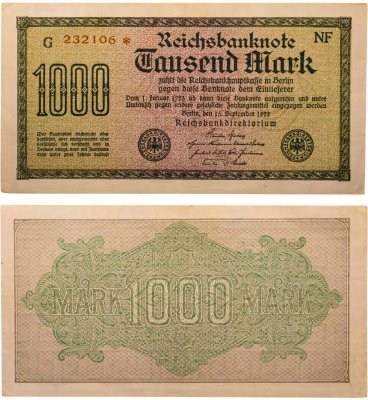 купить Германия 1000 марок 1922