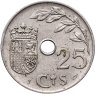 Купить Испания 25 сентимо (centimos) 1937