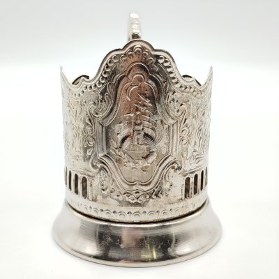 купить Подстаканник "Советский космос", мНЦ (медь-никель-цинк), Кольчугинский завод цветных металлов, СССР, 1960-1990 гг.