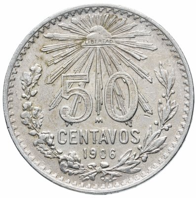 купить Мексика 50 сентаво (centavos) 1906