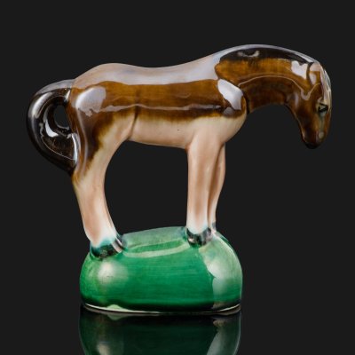 купить Статуэтка "Ослик" ("Жеребенок") [редкая форма], фаянс, роспись, люстр, Конаковский фаянсовый завод им. М.И. Калинина (ЗиК Конаково), СССР, 1974-1991 гг.