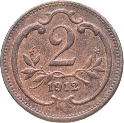 купить Австрия 2 геллера (heller) 1912