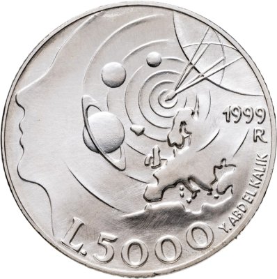 купить Сан-Марино, 5000 лир (lire) 1999 "Исследование"
