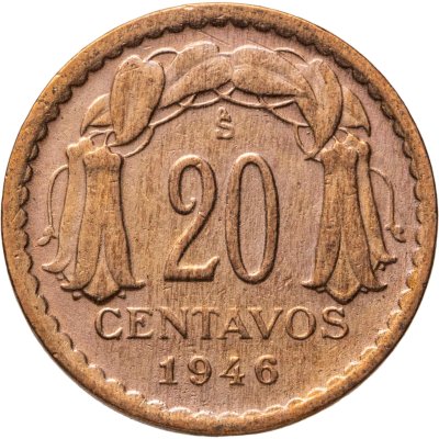 купить Чили 20 сентаво (centavos) 1946