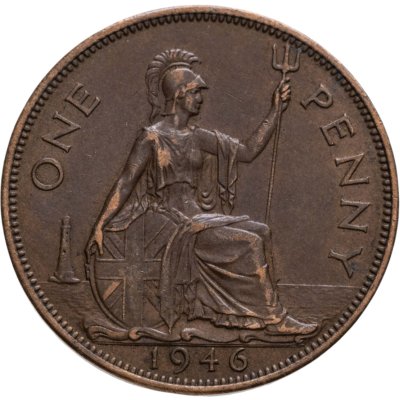 купить Великобритания 1 пенни 1945-1946, случайный год