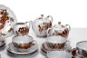 Купить Сервиз чайный на 6 персон (22 предмета) "Виноград" форма тюльпан, фарфор, роспись, золочение, Ленинградский фарфоровый завод (ЛФЗ), СССР, 1970-1986 гг.