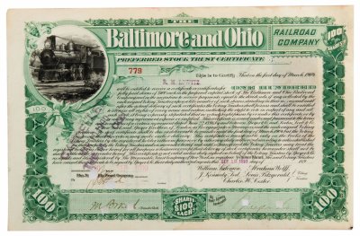 купить Акция США The Baltimore and Ohio Railroad Company,1899 г.