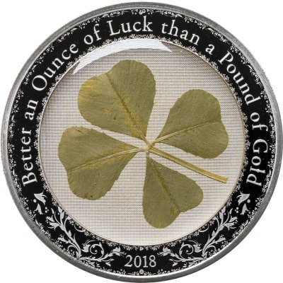 купить Палау 5 долларов 2018 "Клевер на удачу", в футляре с сертификатом