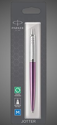 Купить Шариковая ручка Parker "Jotter Victoria Violet Chrome CT", стержень:M, цвет чернил: blue в подарочной блистерной упаковке, Лаки и смолы: лак, сталь, хром, 2026 г.