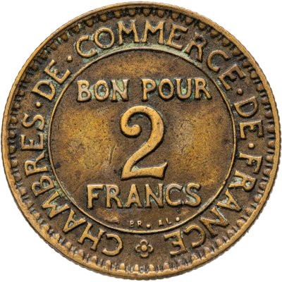 купить Франция 2 франка (francs) 1924