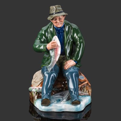 купить Статуэтка "Хороший улов", изображающая рыбака, фарфор, роспись, Royal Doulton, Великобритания, 1965-1986 гг.