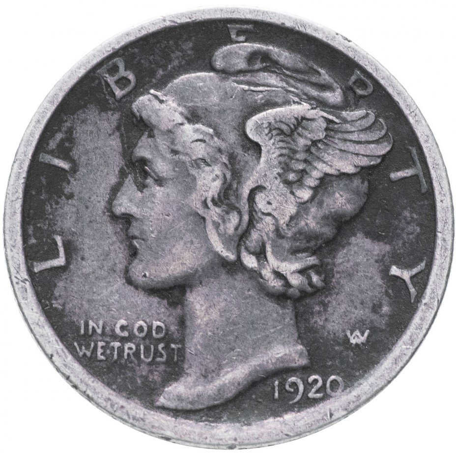 купить США 1 дайм (10 центов) 1920