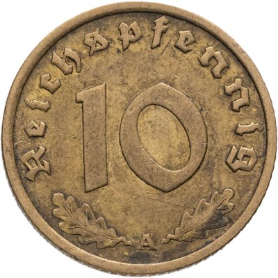 купить Германия, Третий рейх 10 рейхспфеннигов (reichspfennig) 1937