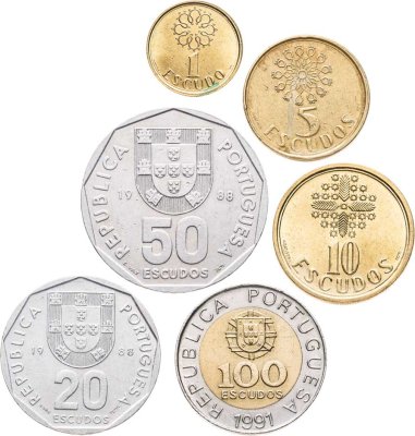 купить Португалия, подборка из 6-ти разменных монет 1987-1992 для обращения