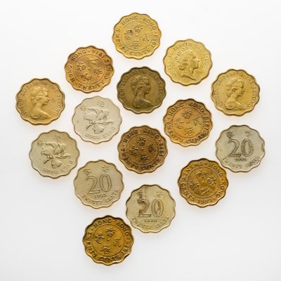 купить Гонконг набор из 15 монет 1975-1998 (20 центов)