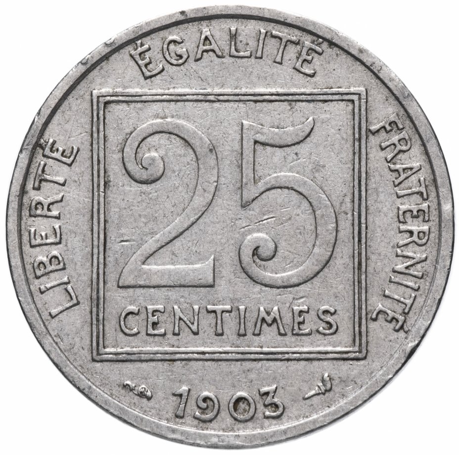 купить Франция 25 сантимов (centimes) 1903