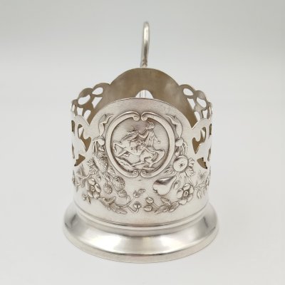 купить Подстаканник "Богдан Хмельницкий", мНЦ (медь-никель-цинк), Киевский завод столовых приборов и посуды им. Дзержинского (ЗiД, ЗиД), СССР, 1950-1960 гг.