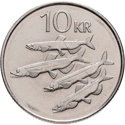 купить Исландия 10 крон 1996 "Рыба Мойва"