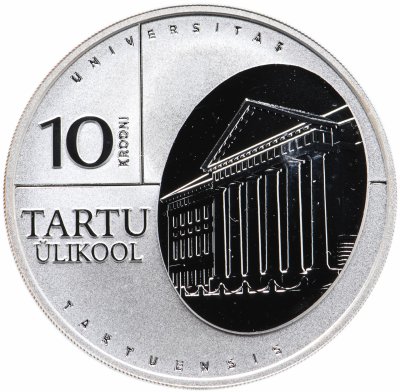 купить Эстония 10 крон (krooni) 2002 "200 лет Тартускому университету" в футляре