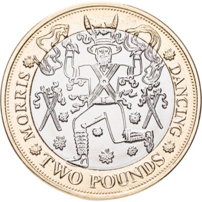 купить Гернси 2 фунта 2025 "Необычные британские традиции - танцы Морриса"