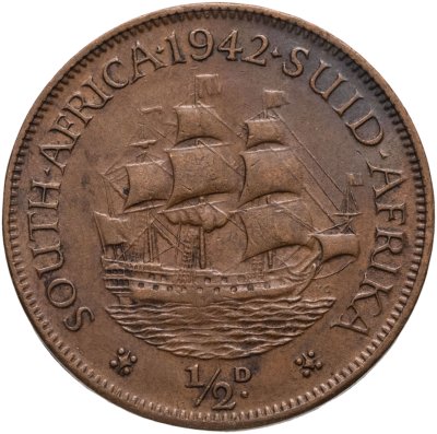 купить ЮАР 1/2 пенни (penny) 1942