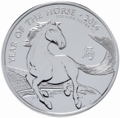купить Великобритания 2 фунта (pounds) 2014 "Китайский гороскоп - год лошади"