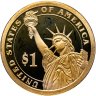 Купить США 1 доллар (dollar) 2007 S Proof "Томас Джефферсон (3-й президент США)" знак монетного двора "S" - Сан-Франциско